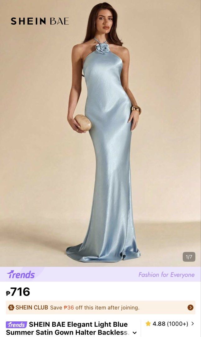 Long Elegant Satin Dress (Category: Dresses) located in Manila. Submitted by aaascollection_ (Listing ID 1466329550, Image 2). Description: User Once For picture purposes only Color blue Satin fabric Best for elagant event .