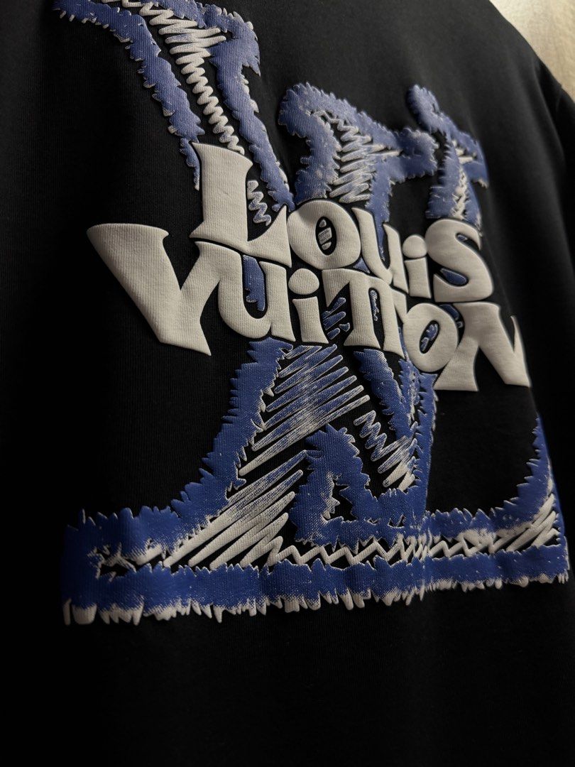 Louis Vuitton Textured 3D Logo Tshirt (Category: Luxury Apparel) located in Imus. Submitted by rckrmns (Listing ID 1466320237, Image 3). Description: Louis Vuitton Textured 3D Logo Tshirt Authentic/Legit Size S fit to M-L W- 21.5 L- 28 Good as New.