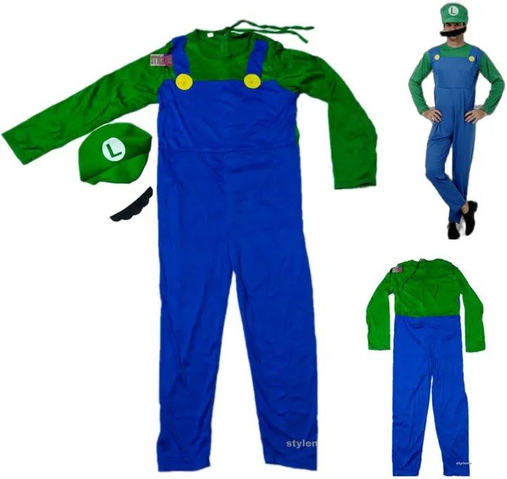 LUIGI COSTUME (Category: Sets & Coordinates) located in Cebu City. Submitted by neyfavz (Listing ID 1466273726, Image 1). Description: • Never been used • Price negotiable for sure buyer • You may message me for the actual photos and sizing details - COMPLETE SET MOP: GCash, Metrobank, Maya MOD: J&T / Meet-up (if near me).
