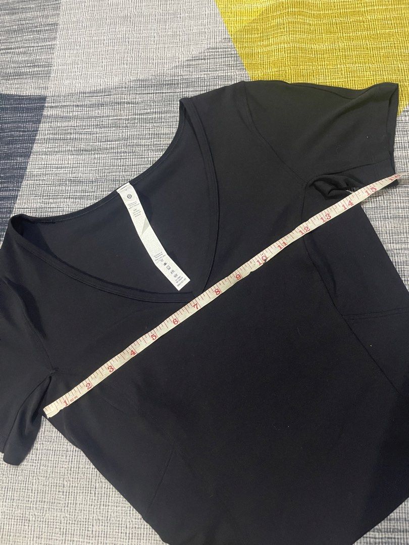Lululemon align t shirt (Category: Shirts) located in Taytay. Submitted by ekselentekondisyon (Listing ID 1466282621, Image 3). Description: Lululemon align t shirt V neck Excellent condition Malambot tela No issue Dot 4 on tag Taytay rizal location.