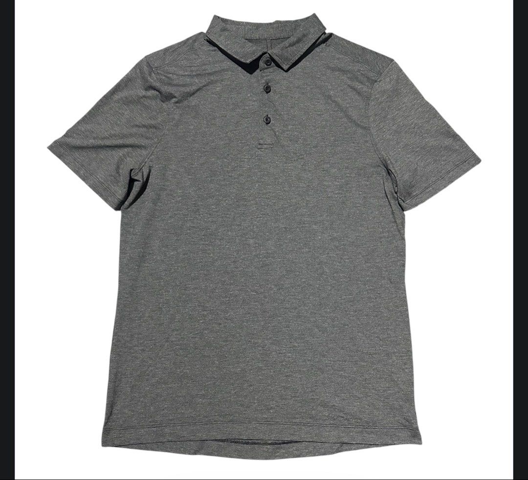 Lululemon evolution short-sleeve polo shirt size xs (Category: Activewear) located in Iba. Submitted by xooperfindslb (Listing ID 1466189363, Image 2). Description: Lululemon evolution short-sleeve polo shirt size xs Armpit to armpit size 19 1/2 inches when laid flat Color: heathered black As new condition No issue.