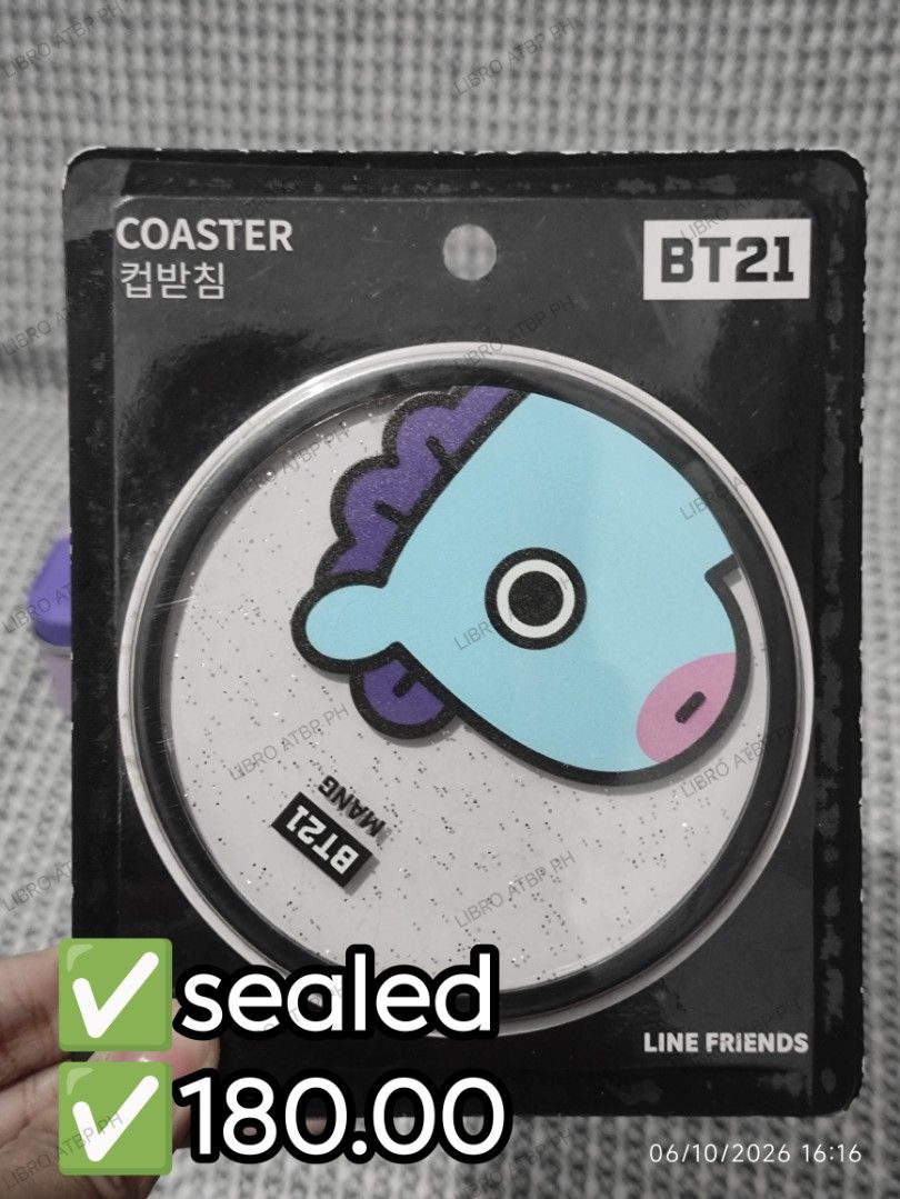 Mang Acrylic Coaster (Category: K-Wave Merchandise) located in Quezon City. Submitted by libro_atbp (Listing ID 1466257452, Image 1). Description: 🧸💜 TINY TAN / BT21 FOR SALE! ⤷ Personal collection decluttering ✨ ⤷ Paubos sale. ⤷ 📸 Prices are on the photos. ⤷ 📍 North Olympus Subd., Quezon City • pm for inquiries • no cancellations! • PAYO ONLY! FIRST-TO-PAY POLICY MOD: sdd/j&t/flash MOP: gcash/maya/gotyme/maribank.