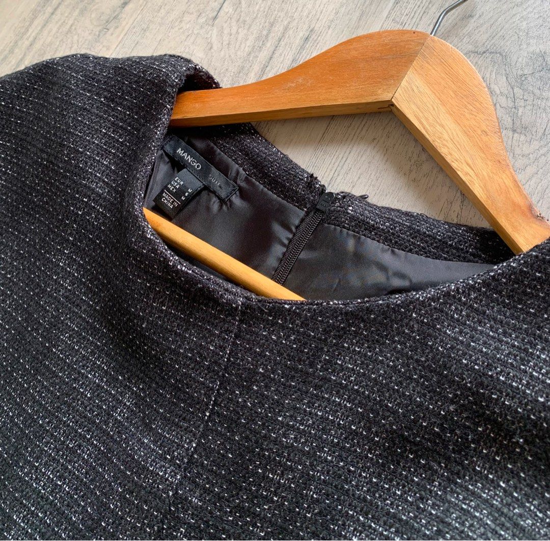 MANGO Tweed Dress Zipper back (Category: Dresses) located in Paranaque City. Submitted by famsale2016 (Listing ID 1466161400, Image 3). Description: Like new ✨ Size M on tag can fit up to L -with 2 deep side pockets .