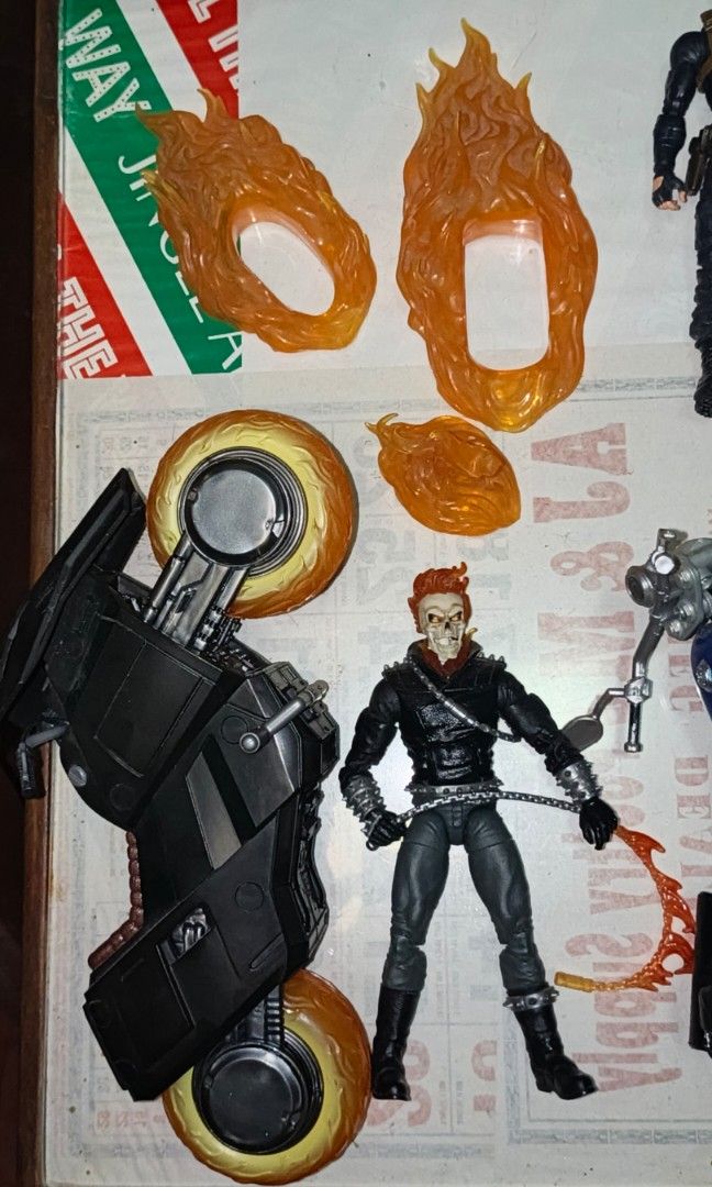 Marvel legends figures (Category: Action & Battle Toys) located in Caloocan City. Submitted by ikabod.bubwit.323 (Listing ID 1466245008, Image 2). Description: GR ketch complete orig-SOLD GR blaze complete orig-SOLD Logan cowboy w/cycle-3500 Logan toybiz cycle only clean-1500 toybiz punisher w/shotgun-1200 Ml winter soldier(toybiz head), w/ orig head included w/ machine gun- 2500 Pay: gcash, banksT Ship: lamove.