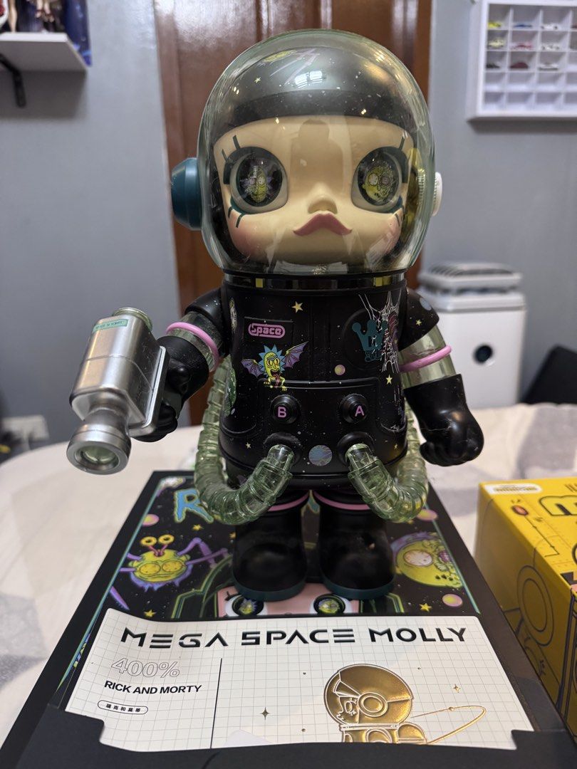 MEGA SPACE MOLLY 400% – RICK & MORTY + MINIONS (Category: Designer & Blind Box Toys) located in Cainta. Submitted by kotdwon1923 (Listing ID 1466192468, Image 3). Description: MEGA SPACE MOLLY 400% – RICK & MORTY + MINIONS ₱15,000 for BOTH Individual prices: * Minions – ₱7,500 * Rick & Morty – ₱8,000 Both are opened but in like-new condition. Mainly displayed/kept safely and figures are very clean. ✅ Complete with boxes and cards shown in photos 