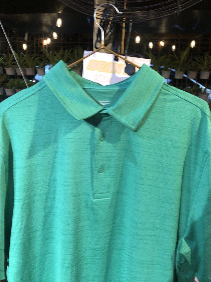 Member's Mark Performance Polo Shirt Green (Category: Tshirts & Polo Shirts ) located in Cauayan City . Submitted by wholly.craaaft (Listing ID 1466190976, Image 3). Description: - Brand: Member's Mark - Style: Performance Polo - Size: L - Color: Bright Solid Green - Material: Lightweight recycled polyester & spandex blend - Features: 2-button neckline, short sleeves - Origin: Made in Jordan - Condition: Clean, fresh, and ready to wear.