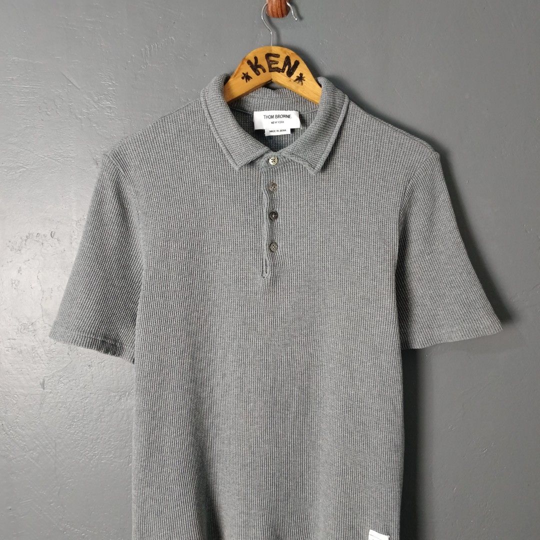 Men's - Thom Browne (Category: Tshirts & Polo Shirts ) located in Bacolod City. Submitted by drop.ph (Listing ID 1466204816, Image 1). Description: Thom Browne - Waffle Knit Polo *Fits S - 18.5x24.5, 25.5 Back *Excellent *No Flaws *Price: 1,000php *Add SF if outside Bacolod City .