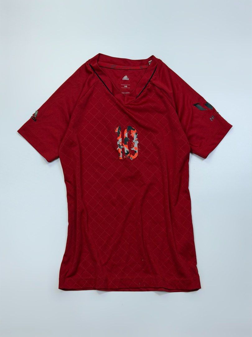 Messi Adidas jersey shirt (Category: Babies & Kids Fashion) located in Kapangan. Submitted by keythsgs74798 (Listing ID 1466268135, Image 1). Description: .