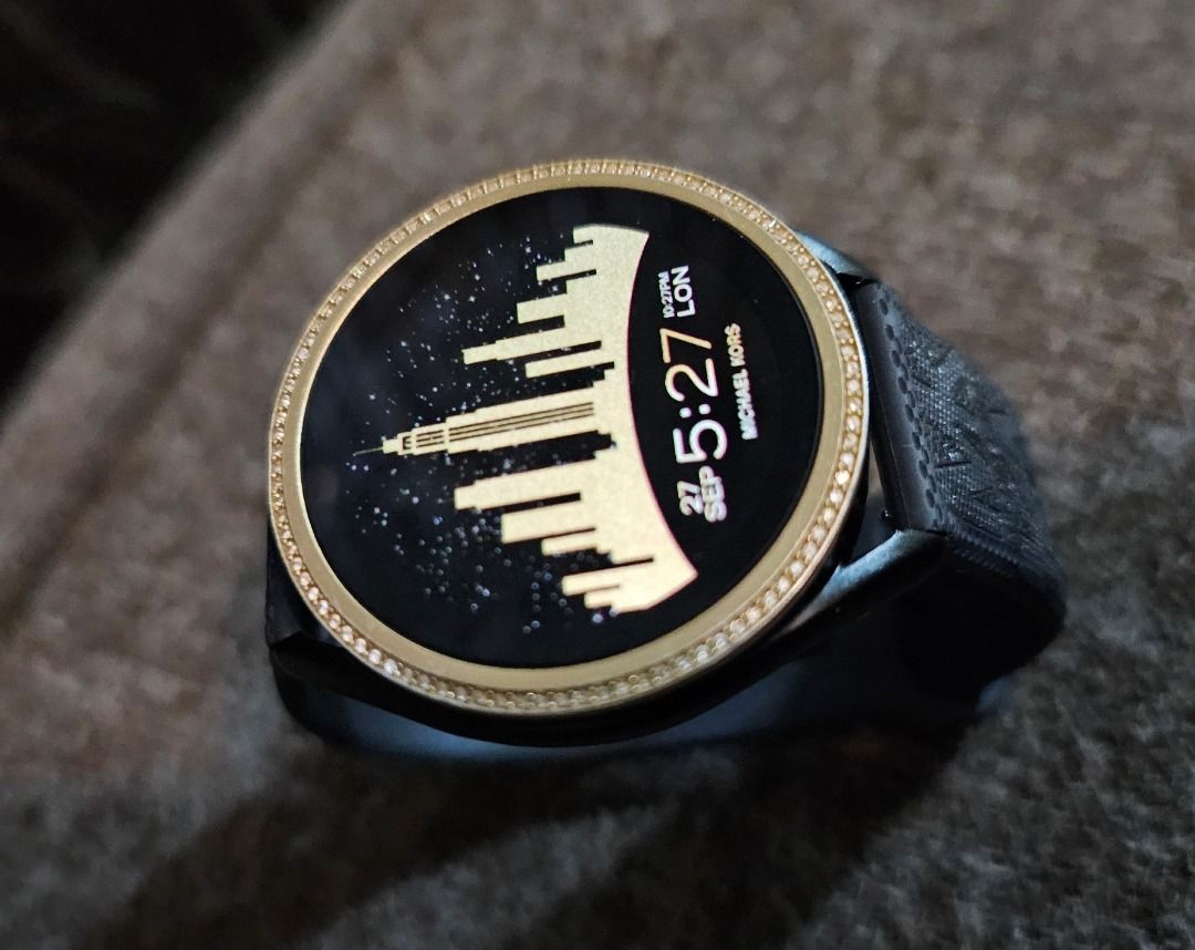 MICHAEL KORS MKGO 5E SMARTWATCH GOLDTONE (Category: Wearables & Smart Watches) located in Manila. Submitted by yatskiex2026 (Listing ID 1466222856, Image 3). Description: MICHAEL KORS MKGO 5e Smartwatch Google Assistant- Black & Gold, Silicone Strap 43mm aluminum case calls weather heart rate play music and make contactless payments (google pay) google fit download songs to the 4 GB of internal memory, and track your location using the untethered