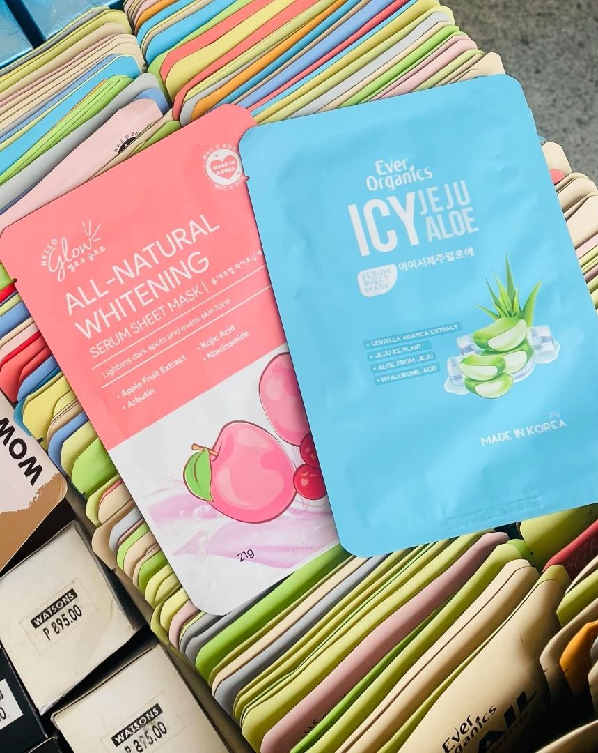 Mix Masks (7pcs set bundle) Skincare Face Masks (Category: Makeup) located in Muntinlupa City. Submitted by chevyxcs (Listing ID 1466311433, Image 1). Description: Mix Masks 7pcs P149.