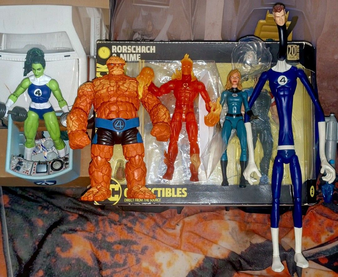 Mls fantastic four set (Category: Action & Battle Toys) located in Caloocan City. Submitted by ikabod.bubwit.323 (Listing ID 1466251599, Image 1). Description: For sale F4 loose set-12,K Loose rare ronan wave Mr. Fantastic w/kitbash neca tac neck. Bib F4 SheHulk complete. Bib skrull modern Thing Bib walgreen Human Torch complete. Loose walgreen Invisible Woman w/ skrull effect Pay: gcash ship: lamove.