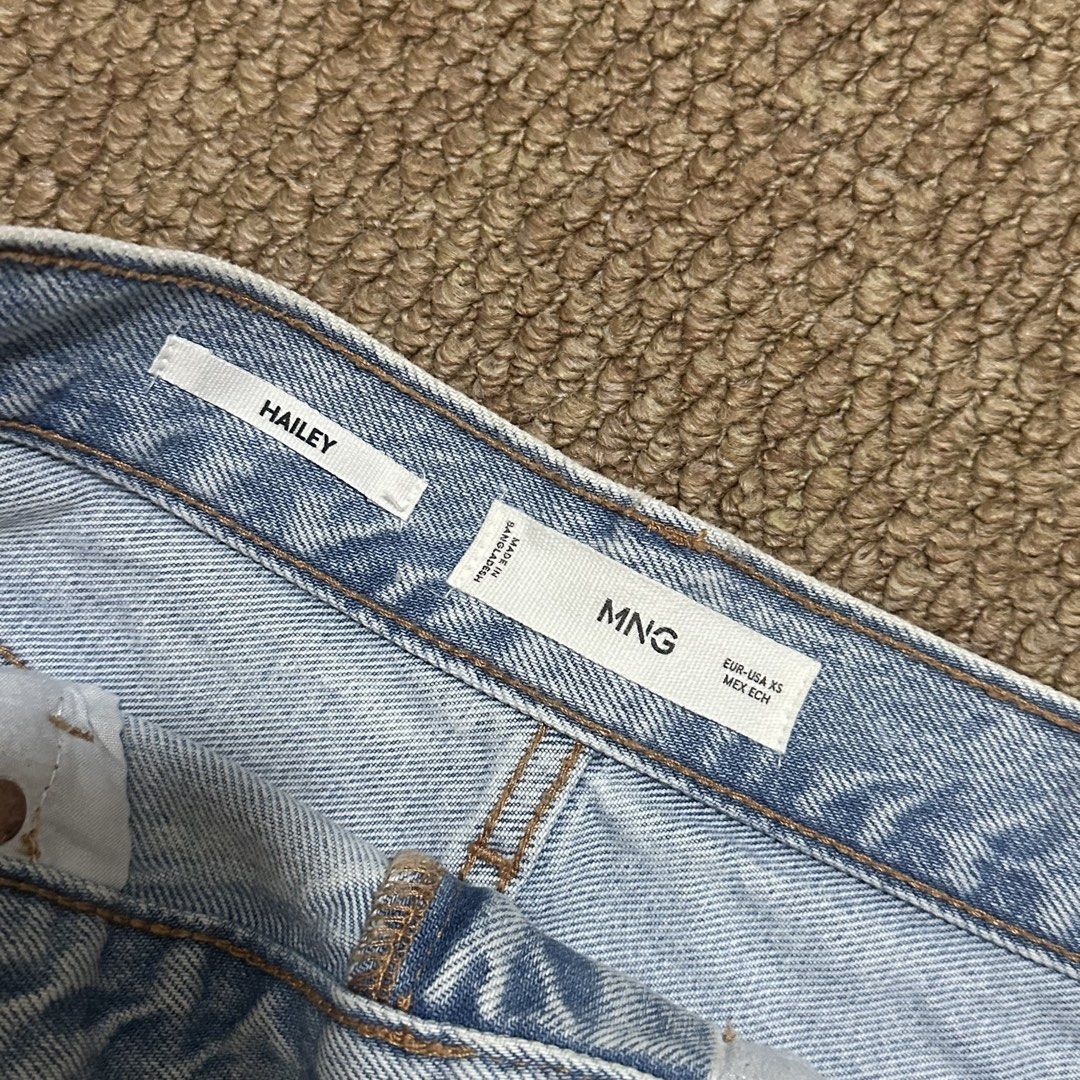 MNG Mango Light Wash Denim Skirt (Category: Skirts) located in Marikina City. Submitted by __iluvjk (Listing ID 1466299202, Image 3). Description: Mango sizing runs a bit big RFS: Decluttering SF c/o buyer.