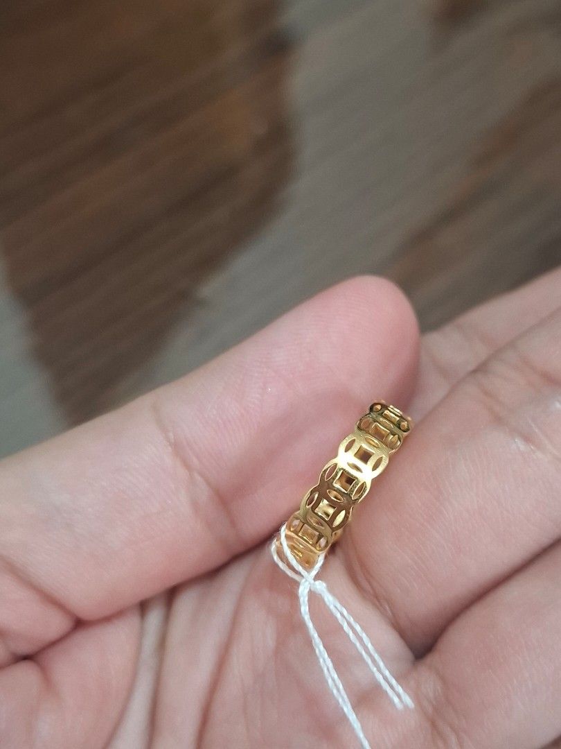Money ring (Category: Rings) located in Caloocan City. Submitted by michelle.golveo (Listing ID 1466331996, Image 1). Description: 💰 MONEY RING, MONEY VIBES! ✨ 🔥 BRAND NEW | NEW ARRIVAL 💛 18K REAL GOLD • PAWNABLE ⚖️ 1.13g | SIZE 7 ₱ 9,097 ONLY .