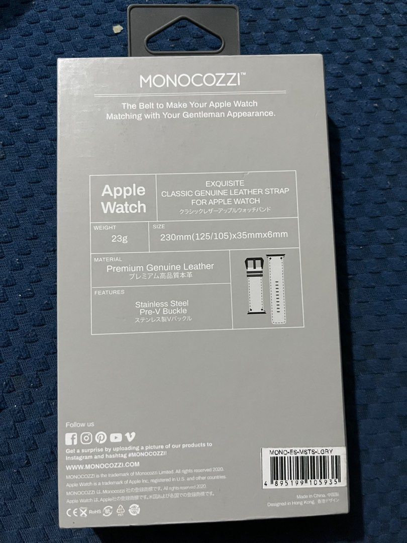 Monocozzi apple watch leather strap (Category: Wearables & Smart Watches) located in Manila. Submitted by thriftstoreph (Listing ID 1466273969, Image 2). Description: Brandnew.