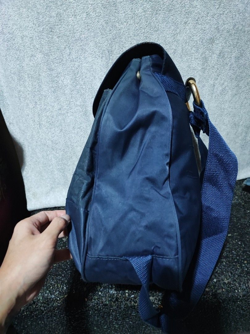Moschino Blue Nylon Backpack (Category: Backpacks) located in Baguio. Submitted by jayrgijc52758 (Listing ID 1466168726, Image 2). Description: Moschino vintage nylon backpack Medium size In very good condition 1200.