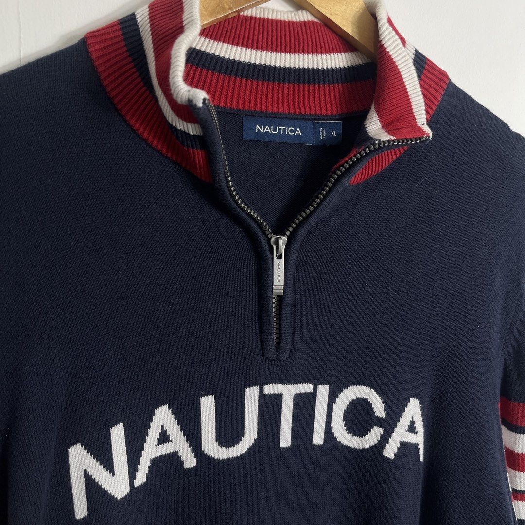 Nautica Knitted Quarterzip (Category: Coats, Jackets and Outerwear) located in Nasugbu. Submitted by janstuffs.ph (Listing ID 1466161470, Image 3). Description: Nautica Knitted Quarterzip Size on tag: XLARGE Dimension: 22"W x 28"L Sleeve: 27" Best fit: LARGE Condition: 10/10 Good as new! Flaw: None Mine: 900 Thankyou po 🫶💕.