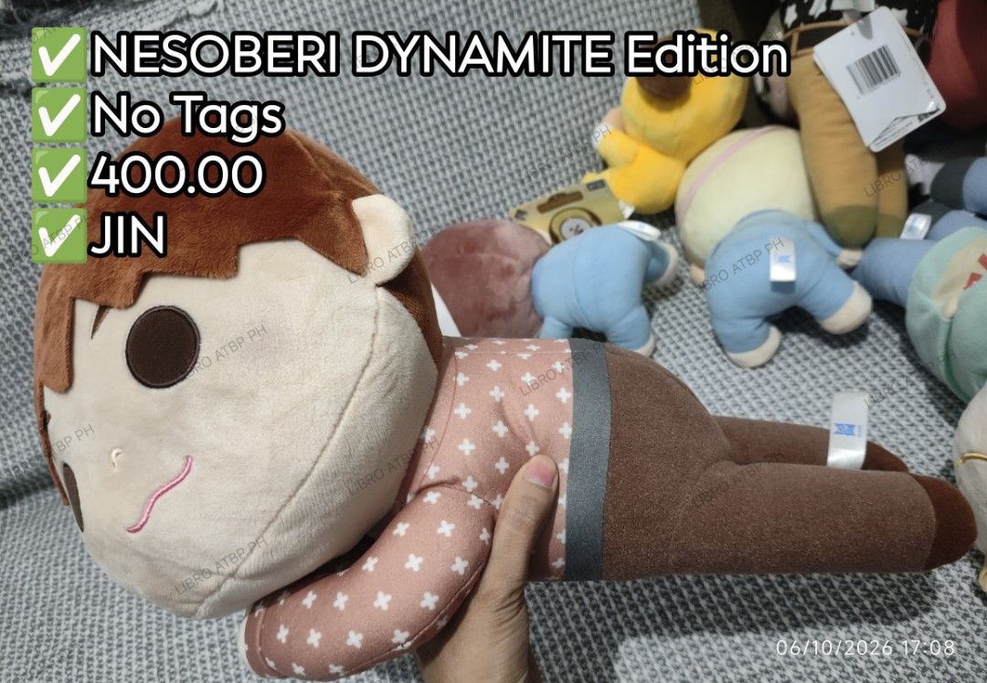 Nesoberi Jin (Category: K-Wave Merchandise) located in Quezon City. Submitted by libro_atbp (Listing ID 1466255473, Image 1). Description: 🧸💜 TINY TAN / BT21 FOR SALE! ⤷ Personal collection decluttering ✨ ⤷ Paubos sale. ⤷ 📸 Prices are on the photos. ⤷ 📍 North Olympus Subd., Quezon City • pm for inquiries • no cancellations! • PAYO ONLY! FIRST-TO-PAY POLICY MOD: sdd/j&t/flash MOP: gcash/maya/gotyme/maribank.