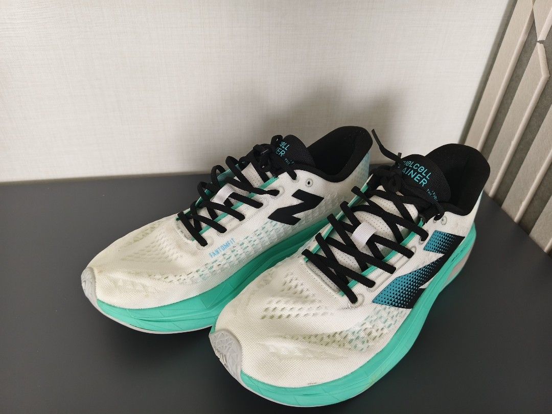 New Balance FuelCell SuperComp Trainer v3 (Category: Sneakers) located in Makati City. Submitted by more.erc (Listing ID 1466208277, Image 1). Description: Decluttering Sale! ✨🏠✨ Decluttering and letting go of items I no longer fit me — most are slightly used - Brand: New Balance - Model: FuelCell SuperComp Trainer v3 - Color: Cyber Jade colorway - Size: 11 US Men's - Condition: Used once, no box - RFS: quite snug for my liking 📍 Location: Maka