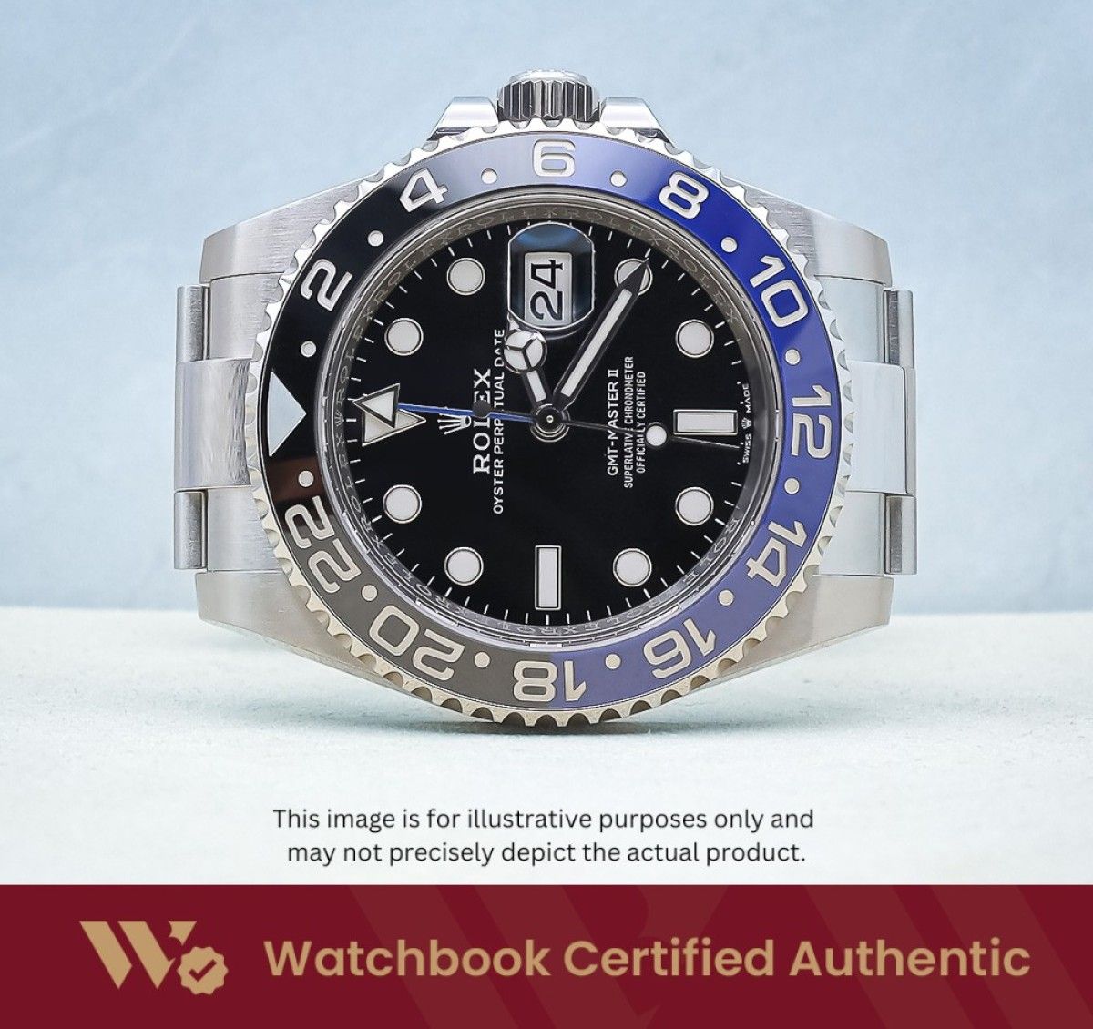 [New] Rolex GMT Master II Batman Oyster 126710BLNR 126710 Black Dial A8765 | Sep 2026 (Category: Watches) located in Singapore. Submitted by watchbooksg (Listing ID 1463381536, Image 1). Description: Watchbook Swiss-Standard Certified: Professional Authentication You Can Trust Every watch undergoes systematic 60-point verification by Swiss-trained watchmakers at our in-house Watchbook Service Centre. We verify all checkpoints—movement, dial, case