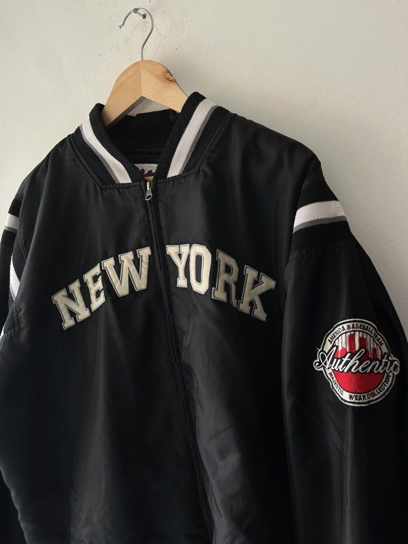 NEW YORK VARSITY JACKET AUTHENTIC MAJESTIC (Category: Coats, Jackets and Outerwear) located in Santa Rosa. Submitted by jhongilber04420 (Listing ID 1466203252, Image 2). Description: NEW YORK VARSITY JACKET AUTHENTIC MAJESTIC 27w 30L Excellent condi No issue Sign of usage 1500 Plus sf.