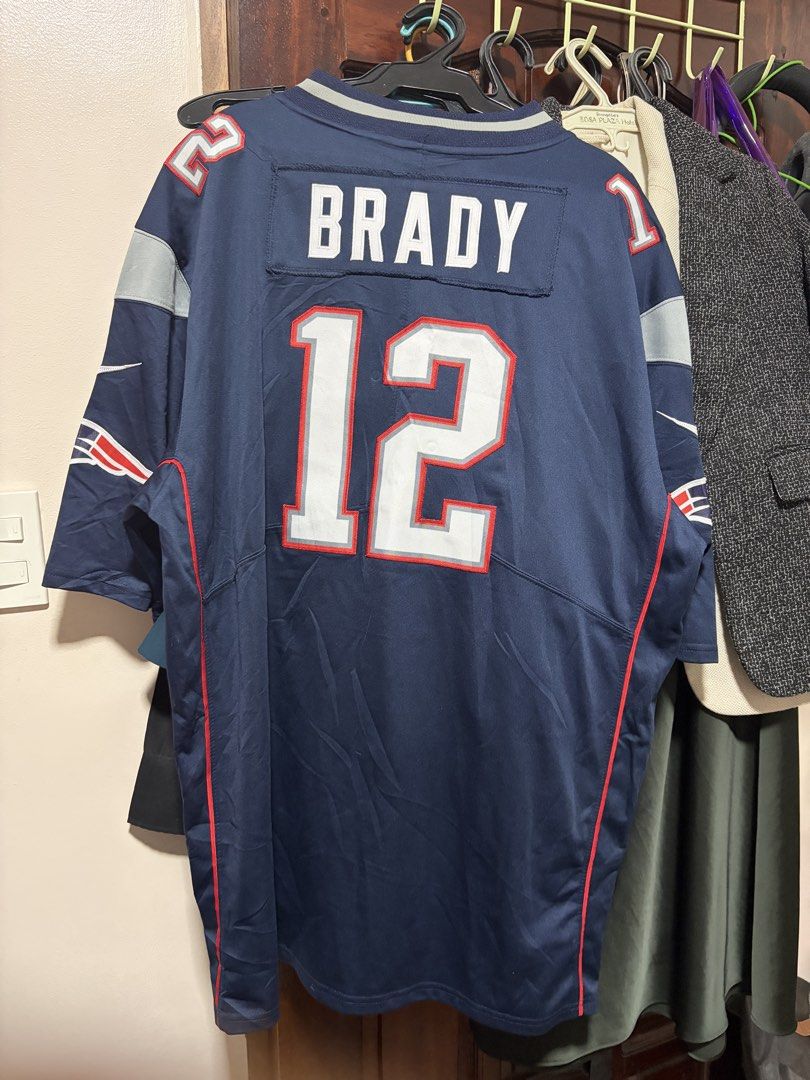 NFL JERSEY - TOM BRADY PATRIOTS (Category: Activewear) located in Mandaluyong City. Submitted by dmnc2000 (Listing ID 1466220991, Image 2). Description: NIKE NFL JERSEY - TOM BRADY PATRIOTS Size 3XL on nike tag 8/10 Needs wash 27x32 1,500 or best offer Loc: Mandaluyong.