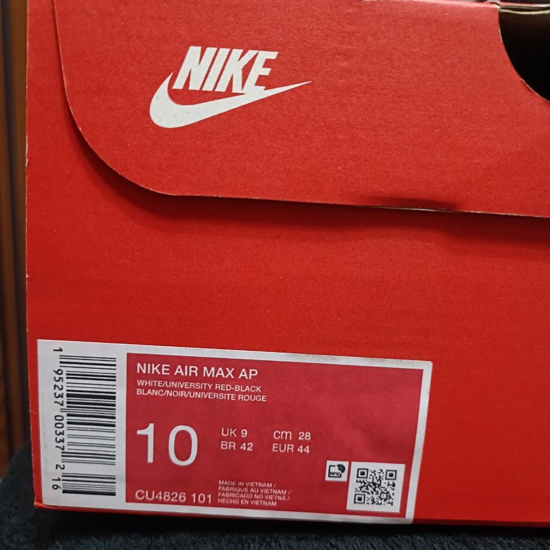 NIKE AIR MAX AP (Category: Sneakers) located in Manila. Submitted by jjed_onlineshop (Listing ID 1466259159, Image 2). Description: ✅FOR SALE ✔️Original Nîké ✔️Brand New 📦with box 🤵for men 1 pair only! Sizes sa mismo posted pictures Actual photo posted already. 📩DM.