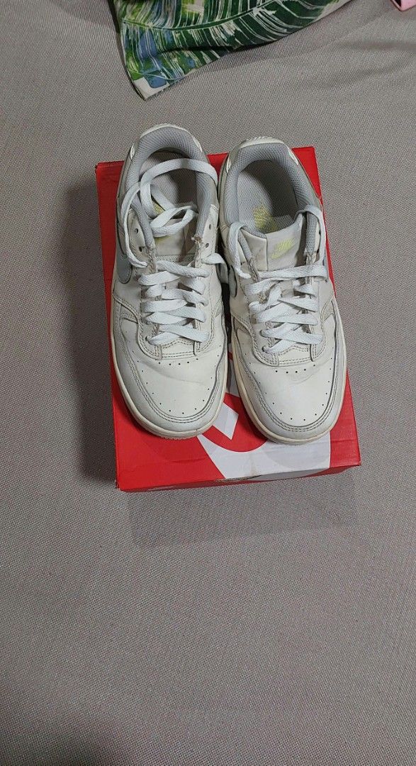Nike Gamma Force White Light Grey Sneakers (Category: Sneakers) located in Quezon City. Submitted by lisolette (Listing ID 1466157604, Image 2). Description: authentic Nike Gamma Force Women's us7 coloway: sail/light silver-seaglasa bought at Nike outlet in HK rfs: outgrown (my daughter's) clean, includes box, excellent condition bpi or gcash. lalamove or j&t .