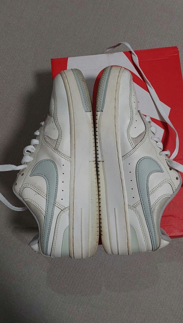 Nike Gamma Force White Light Grey Sneakers (Category: Sneakers) located in Quezon City. Submitted by lisolette (Listing ID 1466157604, Image 3). Description: authentic Nike Gamma Force Women's us7 coloway: sail/light silver-seaglasa bought at Nike outlet in HK rfs: outgrown (my daughter's) clean, includes box, excellent condition bpi or gcash. lalamove or j&t .