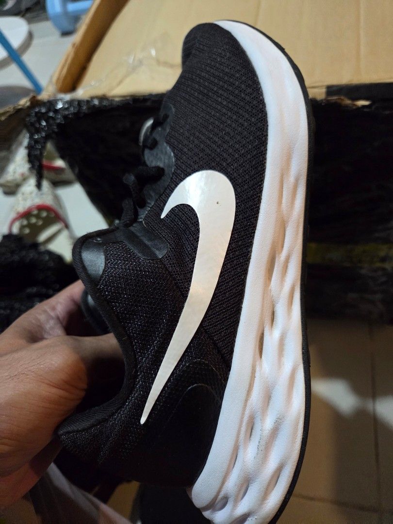 Nike Running Shoes Black White (Category: Sneakers) located in Manila. Submitted by isen45 (Listing ID 1466197861, Image 3). Description: Authentic Nike running shoes in classic black and white. Features a breathable mesh upper, clean soles with minimal wear, and great traction. Perfect for your daily runs or casual fits!.