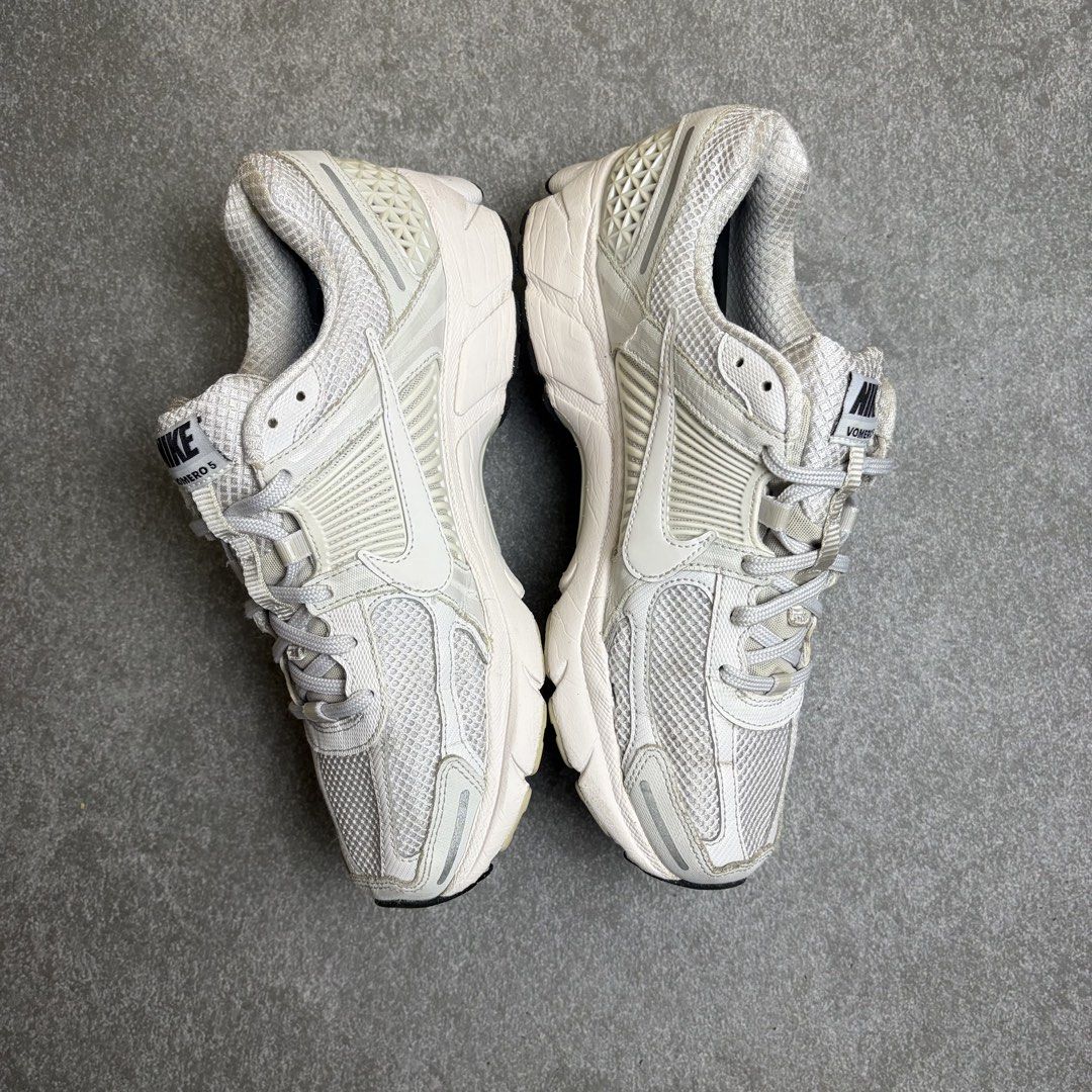 Nike Zoom Vomero 5 White Photon Dust (Category: Sneakers) located in Cagayan de Oro. Submitted by taramattsa45690 (Listing ID 1466157772, Image 3). Description: - Model: Nike Zoom Vomero 5 - Colorway: White and Photon Dust - Style: Chunky retro runner aesthetic with mesh uppers and caged support - Condition: Clean, well-maintained, and ready to wear straight away - Sole: Plenty of tread left, perfect for your daily rotation.