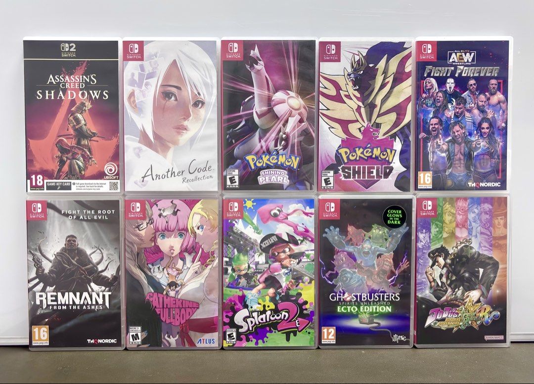 Nintendo Switch Games (Category: Nintendo) located in Tarlac. Submitted by ggplaysph (Listing ID 1466157581, Image 1). Description: NINTENDO SWITCH GAMES FOR SALE ✅ [NS2] Assassin’s Creed Shadows (Custom Cover) - 1,500 pesos ✅ Another Code: Recollection (hard to find) - 1,500 pesos ✅ Pokemon Shining Pearl - 1,300 pesos ✅ Pokemon Shield (Reprinted Cover) - 1,300 pesos ✅ AEW Fight Forever - 1,100 pesos ✅ Remnant: From the Ashes - 1,000 pesos ✅ Cath