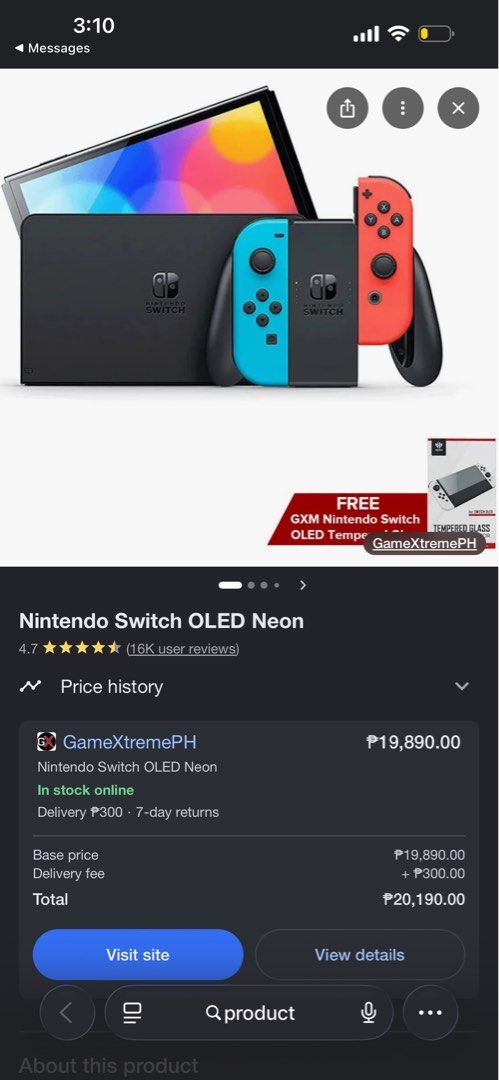 Nintendo Switch OLED Bundle with Games and Case (Category: Nintendo) located in Subic. Submitted by mhntrinidad (Listing ID 1466217449, Image 1). Description: Nintendo Switch OLED console inside a floral protective case. Includes matching thumb grips, 5 game cartridges, carrying case, and Animal Crossing amiibo cards. Everything fits neatly inside the case. Great portable setup ready for gaming right away..