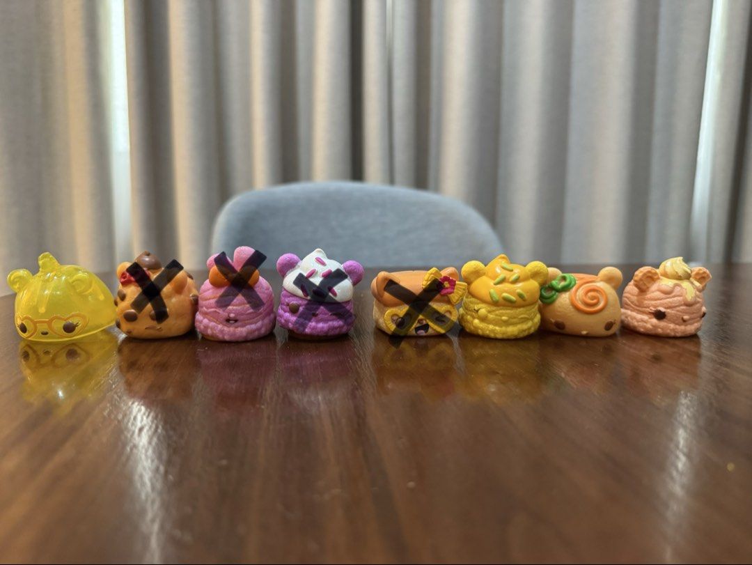 Num Noms Collectibles (Category: Designer & Blind Box Toys) located in Quezon City. Submitted by kcapi (Listing ID 1464586190, Image 1). Description: - Assorted Num Noms toys from various series and characters - Some items are marked as sold (crossed out) - Includes accessories: spoons, bowl, ice cream cone, ring, lipgloss - Ideal for Num Noms collectors or for playtime P75/pc.
