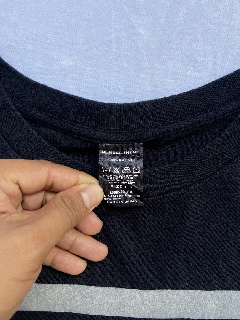 Number Nine (Nin Band Vibes) (Category: Tshirts & Polo Shirts ) located in General Santos City (Dadiangas). Submitted by seventythirdpick (Listing ID 1466304193, Image 3). Description: Size. 3 20 width 24 length Flaws. Altered Length.