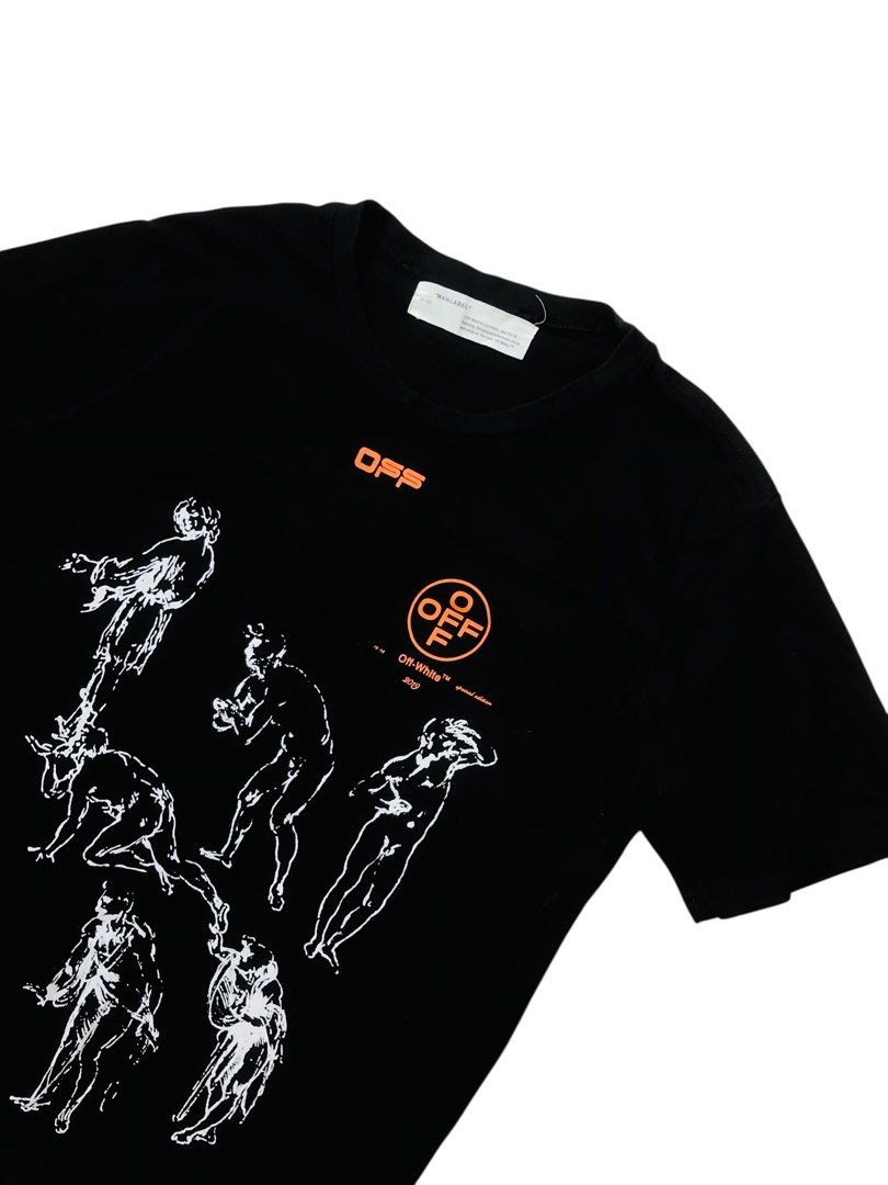 Off White (Category: Tshirts & Polo Shirts ) located in Angeles City. Submitted by wwdrip (Listing ID 1466226491, Image 2). Description: Off White♻️ •Width : 20 •Length : 27 •Size : M •Color rate : 9.6/10 •Condition : excellent to almost like new •minimal scratch sa may neck tag (not visible naman when worn) ₱450.