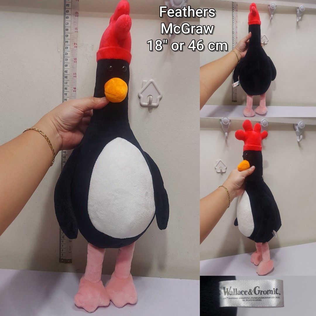 Official Wallace & Gromit Feathers McGraw Plush Toy (Category: Plushies & Soft Toys) located in Pasig City. Submitted by muffinstoysshop (Listing ID 1466166440, Image 1). Description: Official Wallace & Gromit Feathers McGraw Plush Toy - Size : 16- INCH / 46 cm - Brand : Wallace & Gromit - Quantity: 1 pc - Good as new - Cleaned & Sanitized - Good Condition - What you see is what you get! - Item ON HAND ready for shipping - A great gift or collect