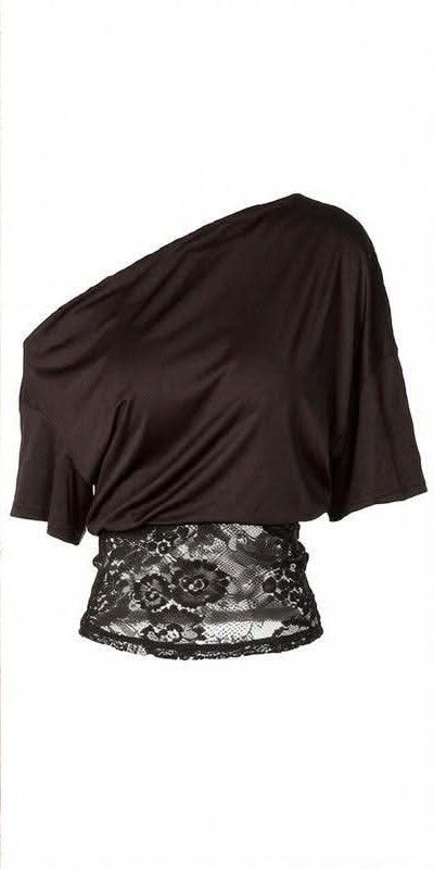 Off-Shoulder Lace Trim Top (Category: Blouses) located in Mandaluyong City. Submitted by bayline999 (Listing ID 1466336574, Image 1). Description: available colors: brown & black available sizes: small-xl .