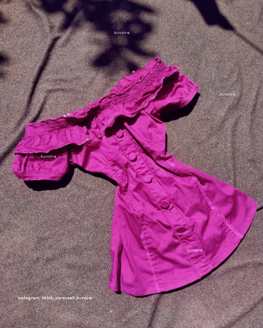 Off-shoulder Pink Top (Category: Others Tops) located in Tacloban City. Submitted by kuvoire (Listing ID 1466192381, Image 2). Description: - curated - sf not included unless bundle of 3.