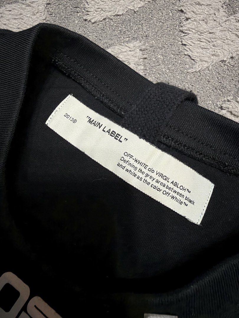 Offwhite - Black Caravio Diagonal Tee (Category: Tshirts & Polo Shirts ) located in Cavite. Submitted by commoncourtesy (Listing ID 1466300915, Image 3). Description: Size XS fits Medium.