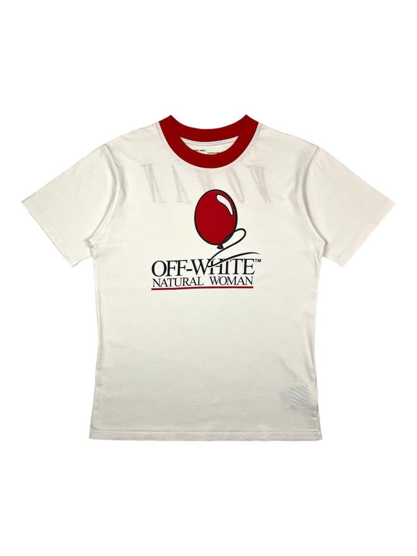 Off-White - Natural Woman Ringer Tee (Category: Tshirts & Polo Shirts ) located in Puerto Princesa. Submitted by rrugsgallery (Listing ID 1466248481, Image 1). Description: Off-White - Natural Woman Ringer Tee Tagged Size: Large Dimensions Length: 27.5 Width: 20 Condition: Excellent Color rate: 9.5 Flaws: Dot stain.