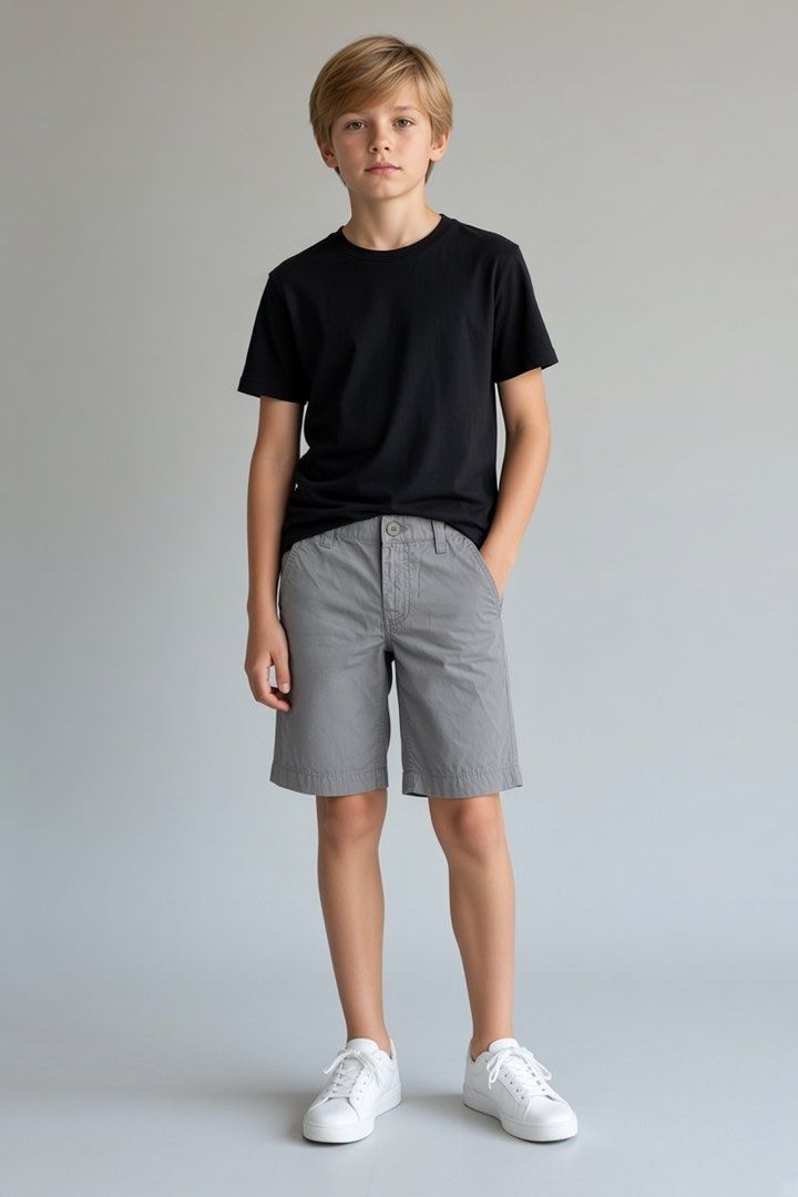 Old navy light gray shorts (Category: Babies & Kids Fashion) located in Lipa City. Submitted by lifestyled (Listing ID 1466261877, Image 1). Description: Old navy shorts gray Size 6 Bottom- W-11.5” L- 15” Color rate- 9/10 💯 Authentic.