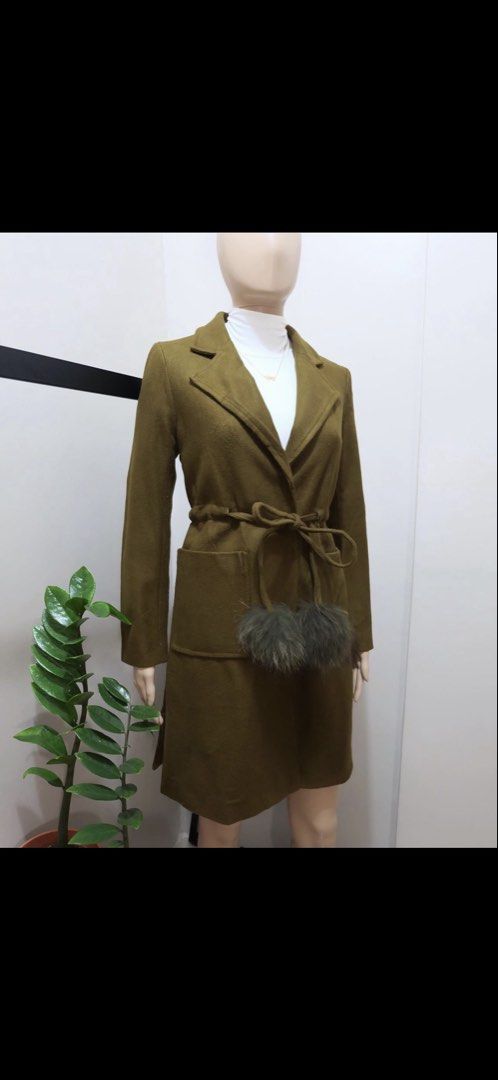 Olive Green Wool Winter Coat (Category: Coats, Jackets and Outerwear) located in Quezon City. Submitted by closetcleanupfairy (Listing ID 1466335015, Image 2). Description: .