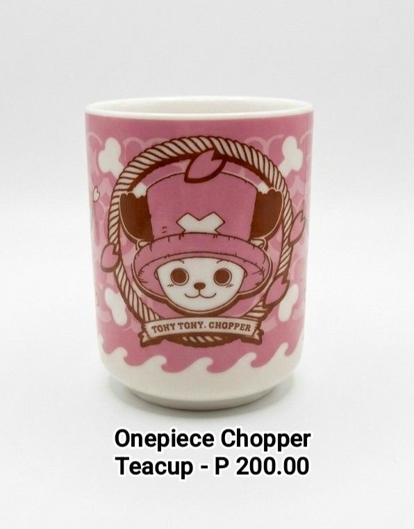 Onepiece Chopper Ceramic Teacup (Category: Coffee & Tea Tableware) located in Binan City. Submitted by mayjhe (Listing ID 1466273136, Image 1). Description: 💛 For Sale 💛 🌸 Onepiece Chopper 🍀 Ceramic Teacup 📍 Condition: Good / No box 💰 Price is ₱ 200.00 👉 Other details posted 🇵🇭 Location Biñan Laguna 🛵 Courier J& T and Lalamove 📋 Shipping by schedule 📍 NO COD & COP 📌 All items are carefully packed and labeled with Fragile stickers for