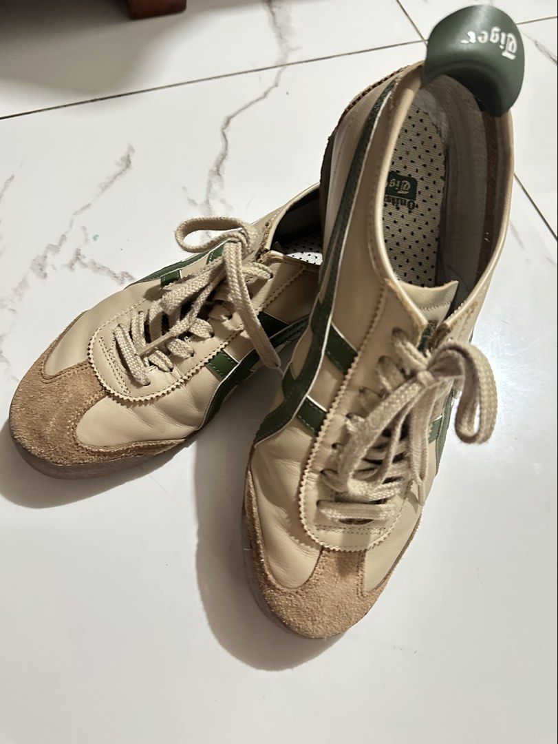 Onitsuka Mexico 66 (Category: Sneakers) located in Rizal. Submitted by miss2lyps (Listing ID 1466296554, Image 2). Description: - bought last year, with signs of usage BUT STILL USEABLE. - word “tiger” sa isang pair is nabakbak na. No other bakbak sa ibang part ng shoes. - soles still in good condition. .
