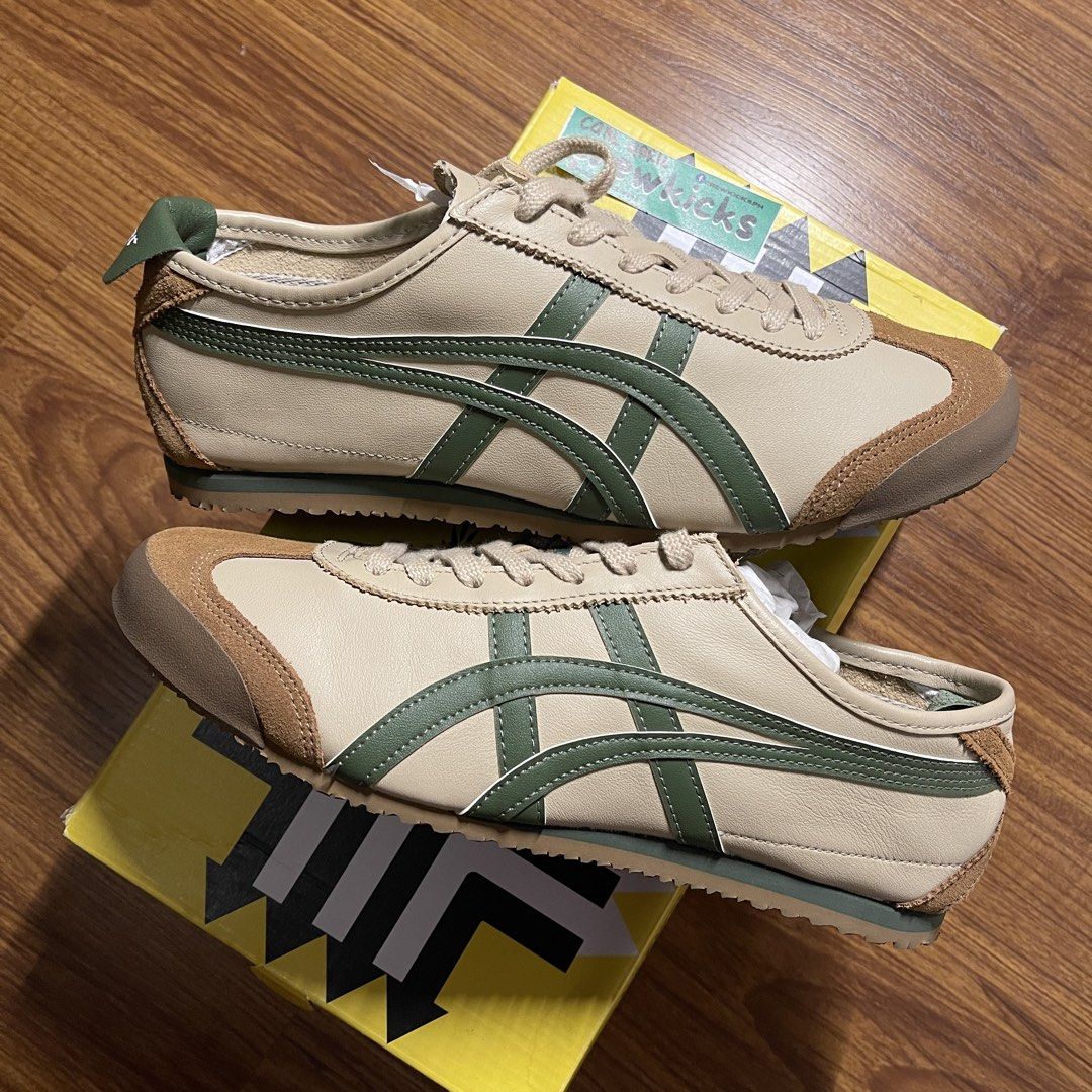 Onitsuka Tiger Mexico 66 'Beige / Grass Green' (Category: Sneakers) located in Pasig City. Submitted by crewkicks.ph (Listing ID 1466173852, Image 2). Description: Onitsuka Tiger Mexico 66 'Beige / Grass Green' Size 9 US Brand New Replacement box W/ Authenticity Certificate ₱5,998 ONLY! (Below SRP).