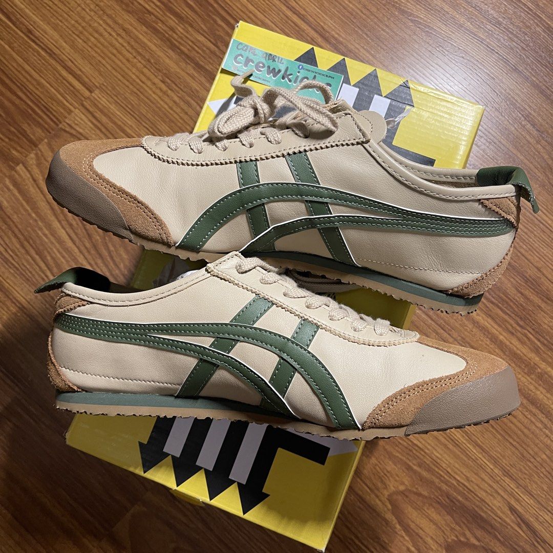 Onitsuka Tiger Mexico 66 'Beige / Grass Green' (Category: Sneakers) located in Pasig City. Submitted by crewkicks.ph (Listing ID 1466173852, Image 3). Description: Onitsuka Tiger Mexico 66 'Beige / Grass Green' Size 9 US Brand New Replacement box W/ Authenticity Certificate ₱5,998 ONLY! (Below SRP).