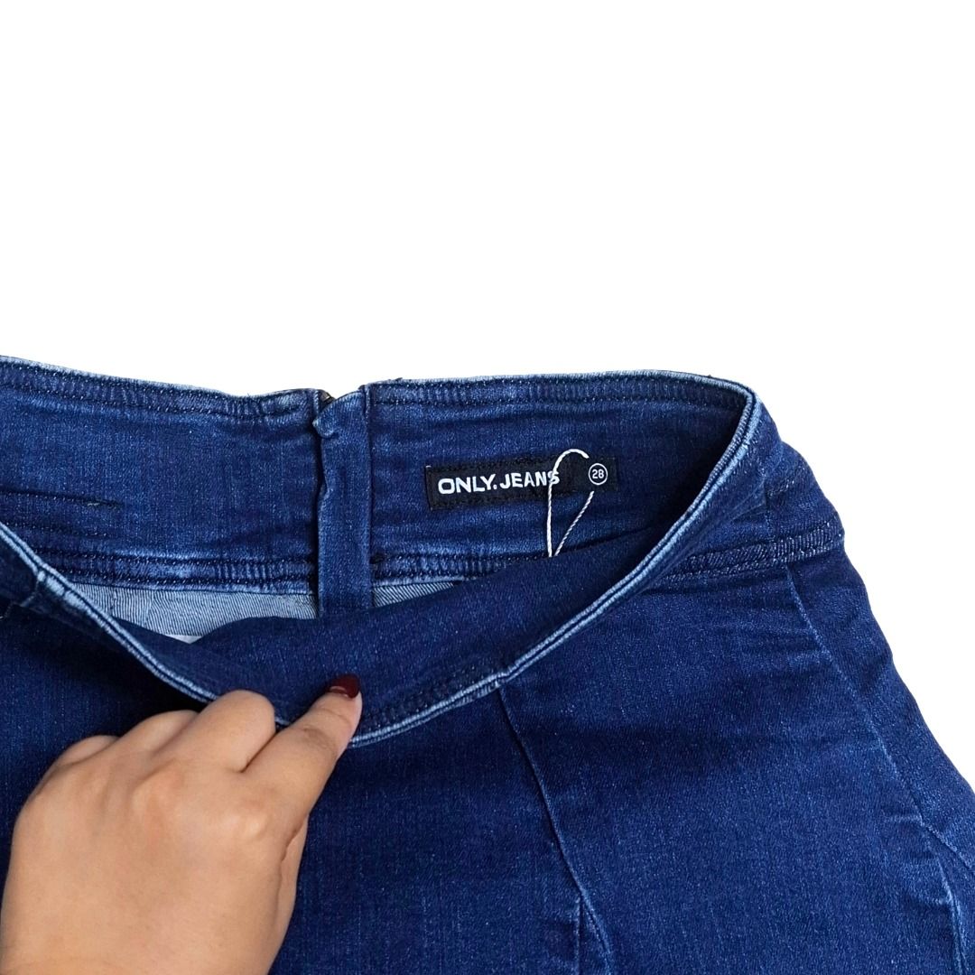 ONLY JEANS skort (Category: Skirts) located in Baguio. Submitted by a.ugustt (Listing ID 1466247737, Image 2). Description: 25-27 | L: 15" hard denim | dark blue not stretchable | high-waisted.