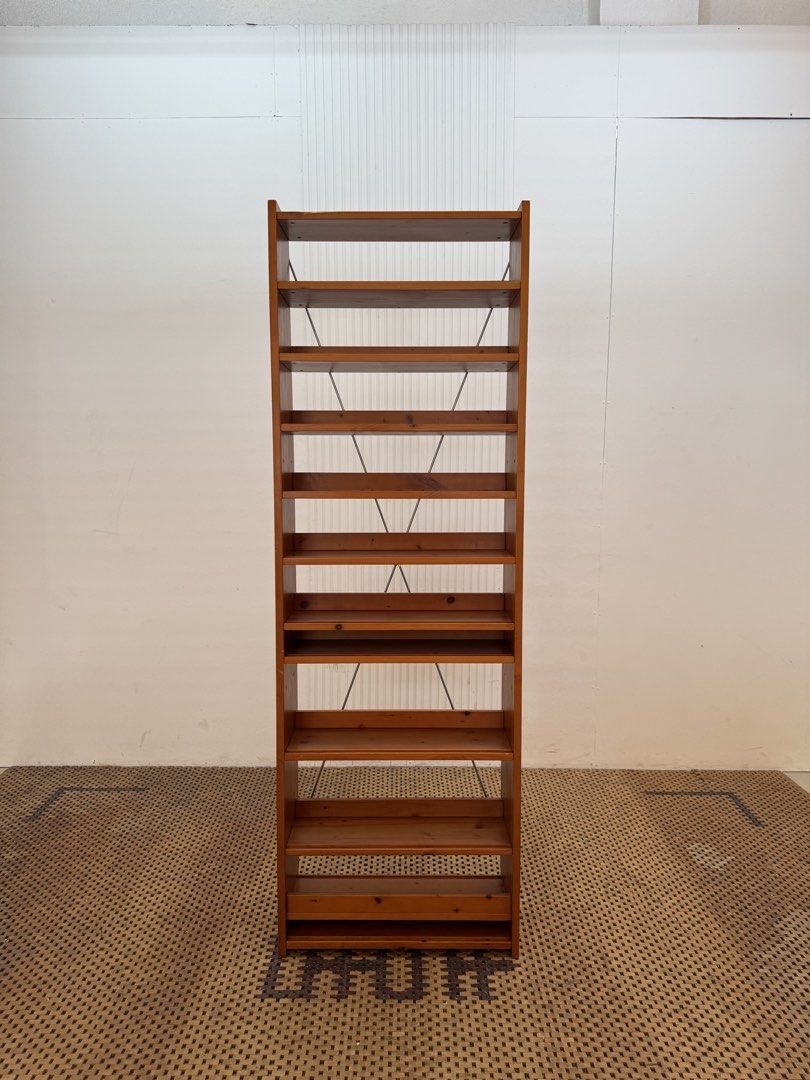 Open shelves (Category: Shelves, Cabinets & Racks) located in Quezon City. Submitted by matetdevis13 (Listing ID 1466283724, Image 1). Description: Vintage Tall Wooden Open Shelf / Display Rack Price: 7,500 L23.5 x W10 x H72 In good condition Code JMD31-M234.