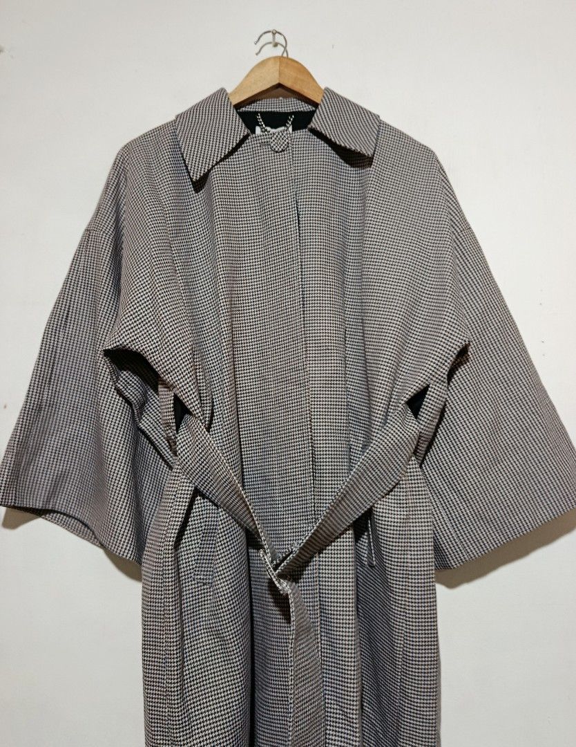 Opening Ceremony - Houndstoth Belted Coat (Category: Coats, Jackets and Outerwear) located in San Fernando. Submitted by son.twice.stuff (Listing ID 1466279416, Image 3). Description: Item: Opening Ceremony - Houndstoth Belted Coat Tagged Size: 2 Fit Medium To Large Dimensions Length: 42.5" Armpit To Armpit: 25" Waist: 23" Shoulder: 26" Sleeve: 14" Condition: Brand New Material 52% Cotton 45% Polyamide 3% Lycra Price: 4800 Free Shipping.