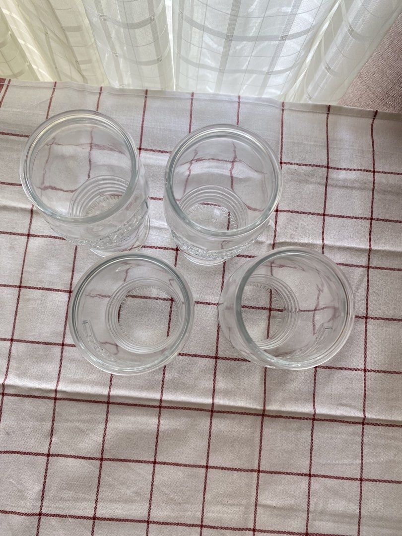 Original Mason Drinking Glasses Set of 4 (Category: Dinnerware & Cutlery) located in Mandaluyong City. Submitted by lovegood711 (Listing ID 1466159313, Image 3). Description: A nice addition to your drink ware for the holidays or for unwinding on the weekends with a cold glass of beer or your favorite iced tea, milk tea, cold coffee beverage, soda or just plain, cold water. - Set of 4 clear glass drinkware pieces - Features embossed 'Original Mas